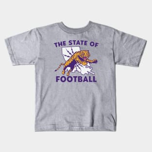 The State of Football // Vintage Tiger Purple and Gold Kids T-Shirt